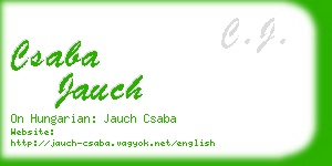 csaba jauch business card